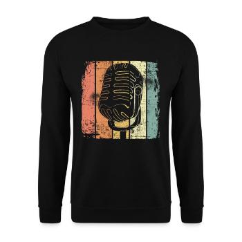 Chanteur rétro - Sweat-shirt Unisexe - noir - Devant - Alina (178cm) & Michal (187cm)