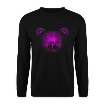 Schwein - Unisex Pullover - Schwarz - Vorne - Alina (178cm) & Michal (187cm)