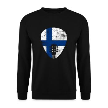 Finlande Guitare - Sweat-shirt Unisexe - noir - Devant - Alina (178cm) & Michal (187cm)