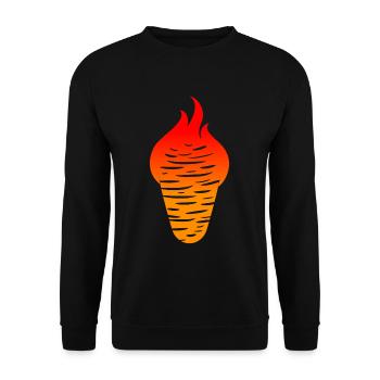 Kebab - Unisex Sweatshirt - black - Front - Alina (178cm) & Michal (187cm)