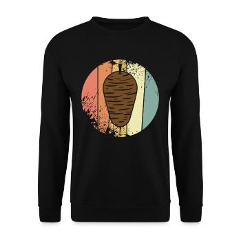 Kebab retro Döner - Unisex Pullover - Schwarz - Vorne - Alina (178cm) & Michal (187cm)