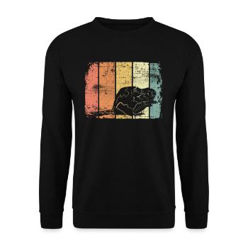 Biber - Unisex Pullover - Schwarz - Vorne - Alina (178cm) & Michal (187cm)