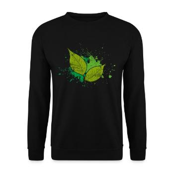 Blad Natuur - Uniseks sweater - zwart - Voor - Alina (178cm) & Michal (187cm)