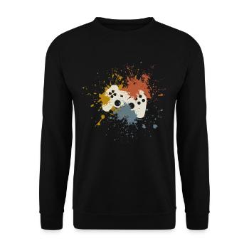 Gamer - Unisex Sweatshirt - black - Front - Alina (178cm) & Michal (187cm)