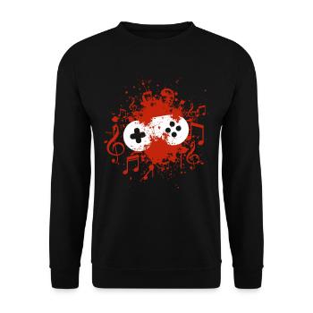 Gaming Music - Unisex Sweatshirt - black - Front - Alina (178cm) & Michal (187cm)
