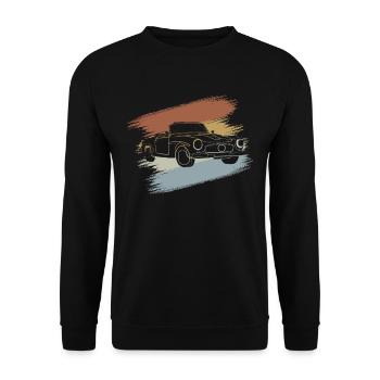 Cabrio Auto - Unisex Pullover - Schwarz - Vorne - Alina (178cm) & Michal (187cm)
