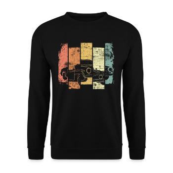 Oldtimer Convertible - Unisex Sweatshirt - black - Front - Alina (178cm) & Michal (187cm)
