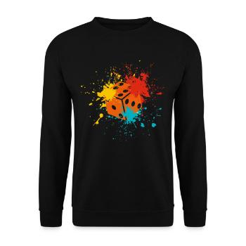 Cube - Unisex Sweatshirt - black - Front - Alina (178cm) & Michal (187cm)