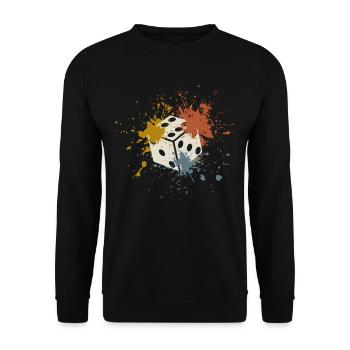 Dice Casino - Unisex Sweatshirt - black - Front - Alina (178cm) & Michal (187cm)