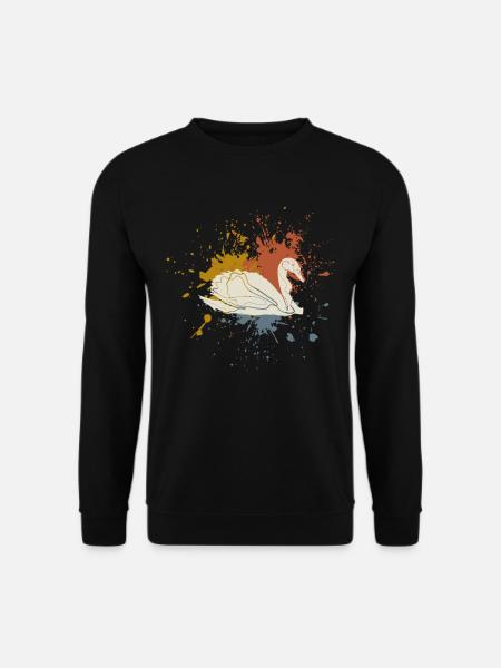 Schwan - Unisex Pullover - Schwarz