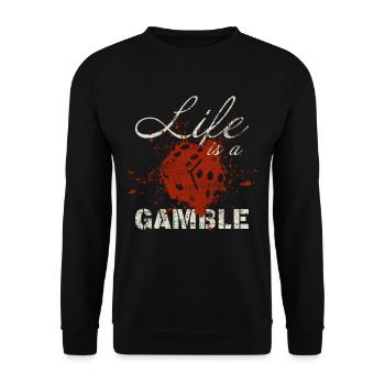 Casino - Unisex Sweatshirt - black - Front - Alina (178cm) & Michal (187cm)