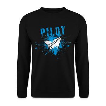 Pilot - Unisex Pullover - Schwarz - Vorne - Alina (178cm) & Michal (187cm)