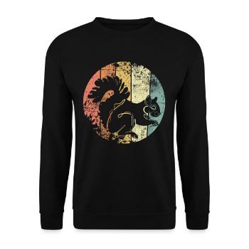 Eichhörnchen - Unisex Pullover - Schwarz - Vorne - Alina (178cm) & Michal (187cm)