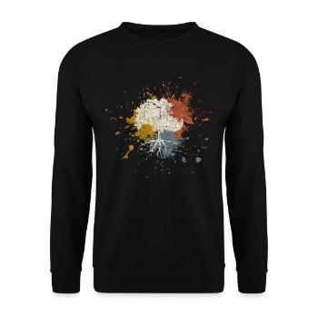 Baum - Unisex Pullover - Schwarz - Vorne - Alina (178cm) & Michal (187cm)