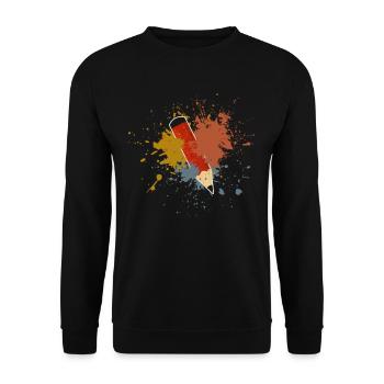 École - Sweat-shirt Unisexe - noir - Devant - Alina (178cm) & Michal (187cm)