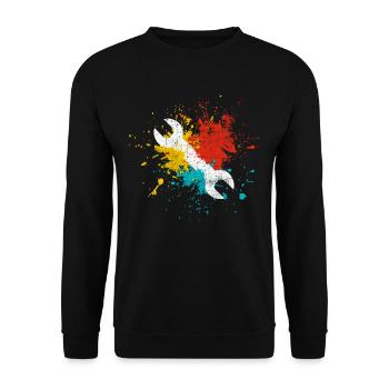 Werkzeug - Unisex Pullover - Schwarz - Vorne - Alina (178cm) & Michal (187cm)