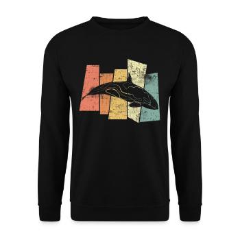 Killer whale - Unisex Sweatshirt - black - Front - Alina (178cm) & Michal (187cm)