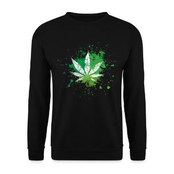 Cannabis - Unisex Pullover - Schwarz - Vorne - Alina (178cm) & Michal (187cm)