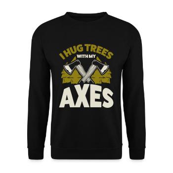 Lumberjack - Unisex Sweatshirt - black - Front - Alina (178cm) & Michal (187cm)