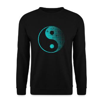 Yin Yang - Unisex Sweatshirt - black - Front - Alina (178cm) & Michal (187cm)