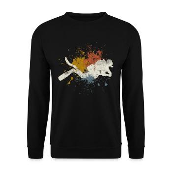 diving - Unisex Sweatshirt - black - Front - Alina (178cm) & Michal (187cm)
