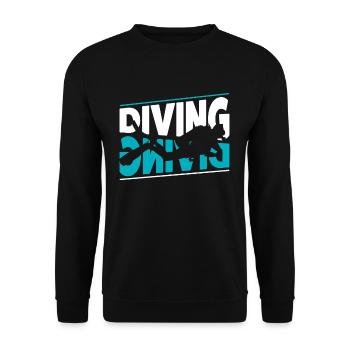 Diver - Unisex Sweatshirt - black - Front - Alina (178cm) & Michal (187cm)