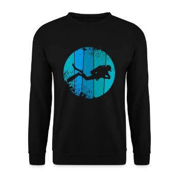 Diver - Unisex Sweatshirt - black - Front - Alina (178cm) & Michal (187cm)