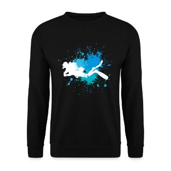 Taucher - Unisex Pullover - Schwarz - Vorne - Alina (178cm) & Michal (187cm)