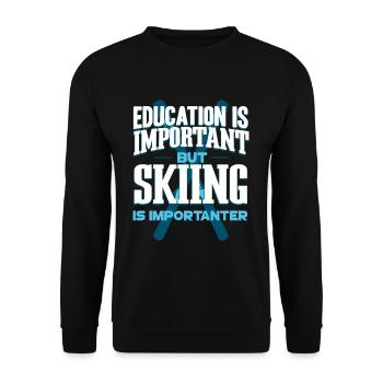 Ski - Unisex Pullover - Schwarz - Vorne - Alina (178cm) & Michal (187cm)