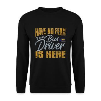 Busfahrer Spruch - Unisex Pullover - Schwarz - Vorne - Alina (178cm) & Michal (187cm)