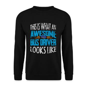 conducteur - Sweat-shirt Unisexe - noir - Devant - Alina (178cm) & Michal (187cm)