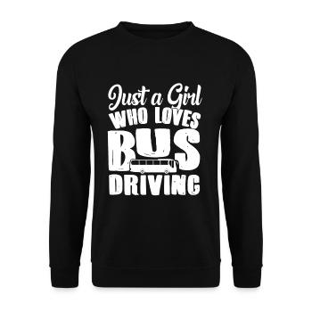 Bus driver girl bus driver - Unisex Sweatshirt - black - Front - Alina (178cm) & Michal (187cm)