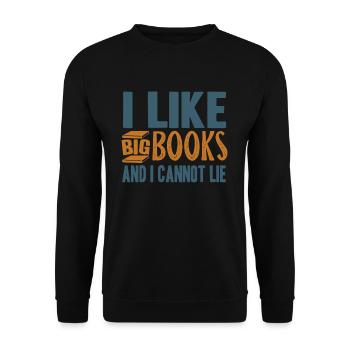 Read books - Unisex Sweatshirt - black - Front - Alina (178cm) & Michal (187cm)