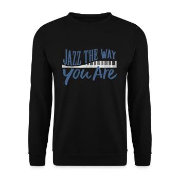 Piano jazz - Sweat-shirt Unisexe - noir - Devant - Alina (178cm) & Michal (187cm)