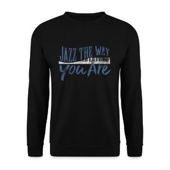 Piano jazz - Sweat-shirt Unisexe - noir - Devant - Alina (178cm) & Michal (187cm)