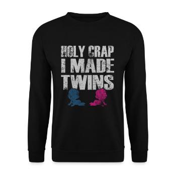Zwillinge - Unisex Pullover - Schwarz - Vorne - Alina (178cm) & Michal (187cm)