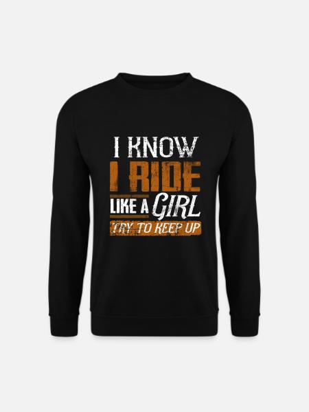 Fille cavalier fille cheval - Sweat-shirt Unisexe - noir