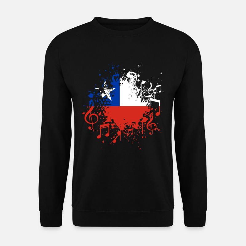 Chile flag music - Unisex Sweatshirt - black