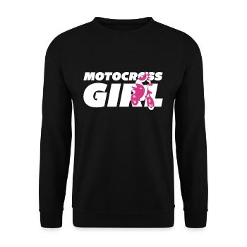 Motocross fille motard - Sweat-shirt Unisexe - noir - Devant - Alina (178cm) & Michal (187cm)