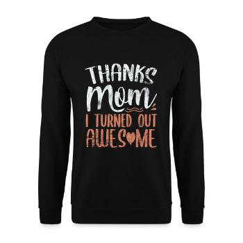 Danke Mama - Unisex Pullover - Schwarz - Vorne - Alina (178cm) & Michal (187cm)