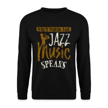 jazz - Sweat-shirt Unisexe - noir - Devant - Alina (178cm) & Michal (187cm)