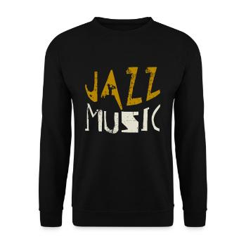 Jazz music - Unisex Sweatshirt - black - Front - Alina (178cm) & Michal (187cm)