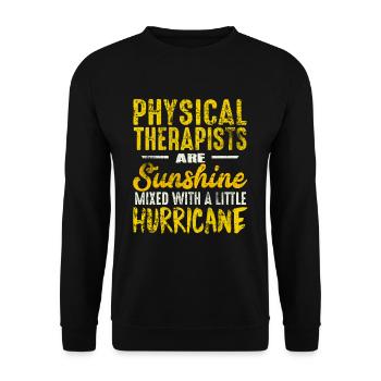 Physiothérapeute disant - Sweat-shirt Unisexe - noir - Devant - Alina (178cm) & Michal (187cm)