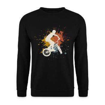 BMX retro - Unisex Pullover - Schwarz - Vorne - Alina (178cm) & Michal (187cm)