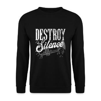Trumpet - Unisex Sweatshirt - black - Front - Alina (178cm) & Michal (187cm)