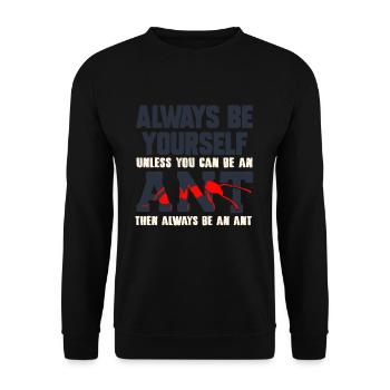 ants - Unisex Sweatshirt - black - Front - Alina (178cm) & Michal (187cm)