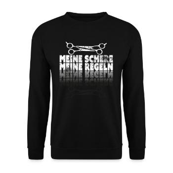 Frisör - Unisex Pullover - Schwarz - Vorne - Alina (178cm) & Michal (187cm)