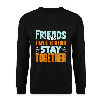 Amis Voyage Buddy - Sweat-shirt Unisexe - noir - Devant - Alina (178cm) & Michal (187cm)