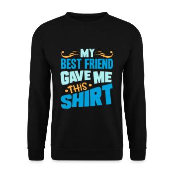 Bester Freund - Unisex Pullover - Schwarz - Vorne - Alina (178cm) & Michal (187cm)