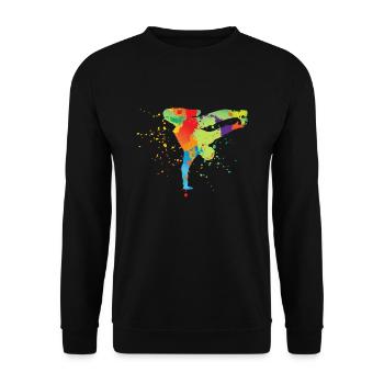 Breakdance - Unisex Sweatshirt - black - Front - Alina (178cm) & Michal (187cm)